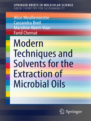cover image of Modern Techniques and Solvents for the Extraction of Microbial Oils